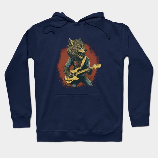 The wolf plays guitar Hoodie by KOTYA